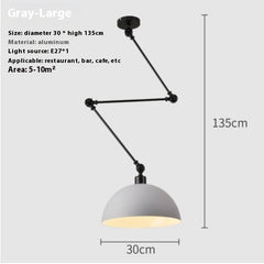 Modern Nordic Adjustable Single-Head Pendant Light