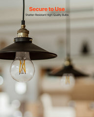 6 Pack Edison Bulbs LED A19 4.5W Dimmable 450 Lumens 2700K E26 Antique,Dimmable LED Bulbs