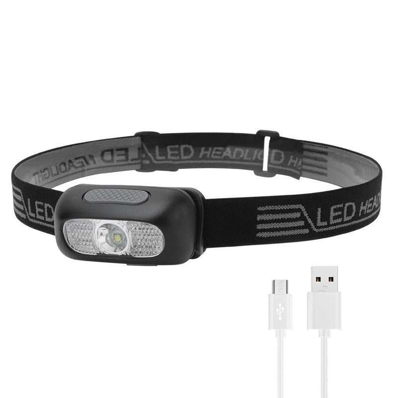 USB Charging Night Fishing Waterproof Running Headlight