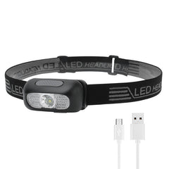 USB Charging Night Fishing Waterproof Running Headlight