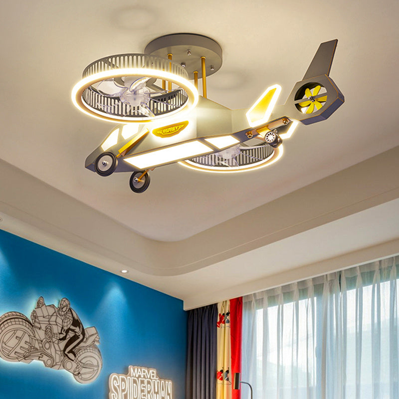 Childrens Aircraft Light Fan Lamp
