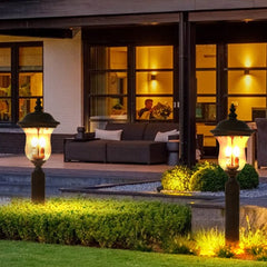 Vintage Outdoor Light Pole Lights, Waterproof Garden Patio Lights, Walkway & Driveway Lighting