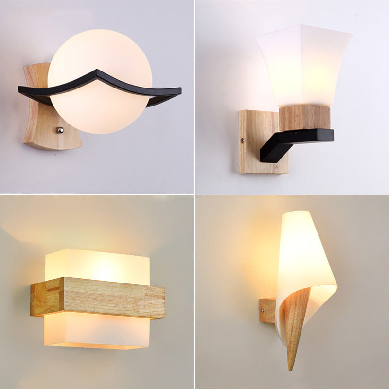Modern Creative Household Solid Wood Lamp