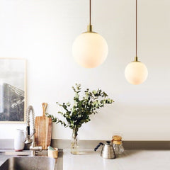 Chandelier Bedroom Bedside Glass Round Spherical Lamps