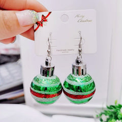 European and American Geometric Creative Christmas Earrings Fashion Bulbs