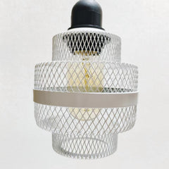Metal Hollow Diamond-shaped Network Ceiling Lamp Cover Shell