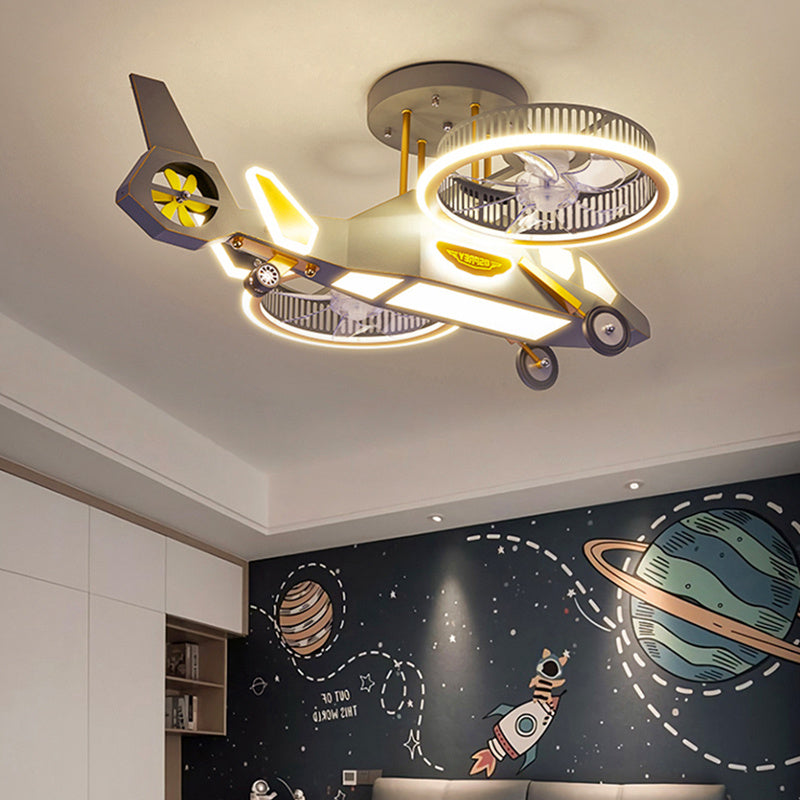 Childrens Aircraft Light Fan Lamp