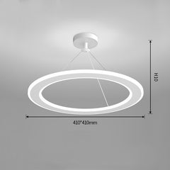 Simple Modern Circular Bedroom Study Chandelier