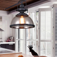 Retro Industrial Style Restaurant Hotel Steel Glass Chandelier