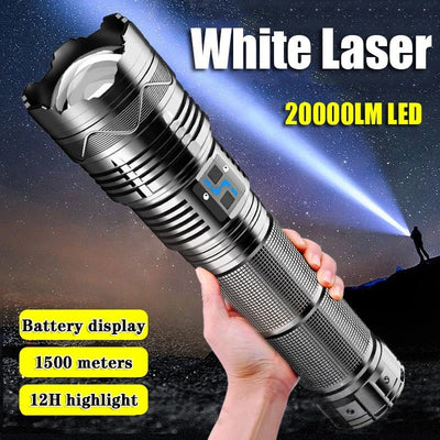 White Laser High-Power Flashlight Outdoor