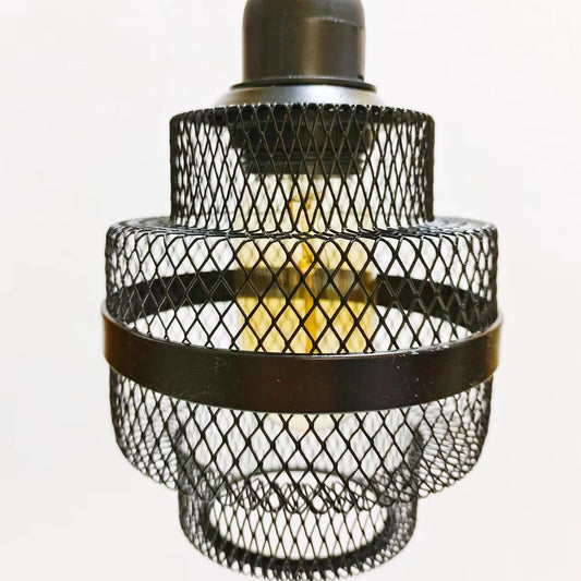 Metal Hollow Diamond-shaped Network Ceiling Lamp Cover Shell