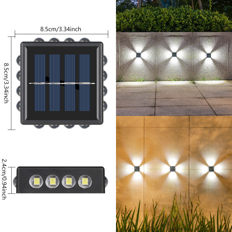 Solar Wall Spotlight With Convex Mirror