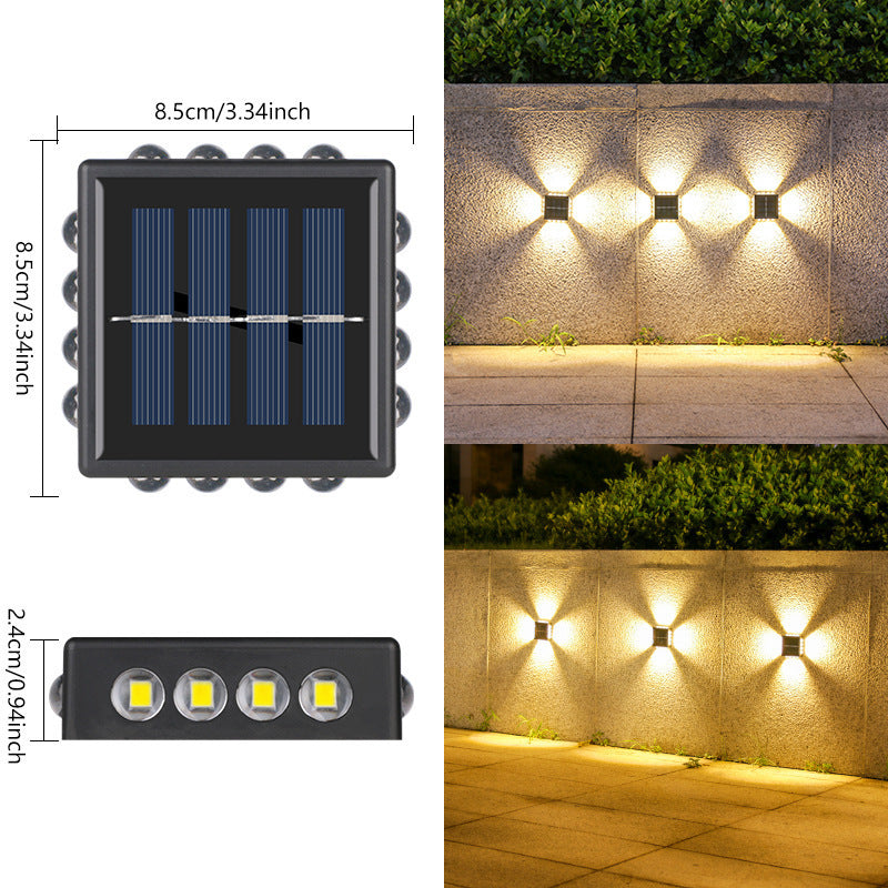 Solar Wall Spotlight With Convex Mirror