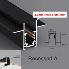 Modern Recessed Magnetic Track Lights LED Spotlight Fixtures Living Room Without Main Light Lighting Rail Magnet System