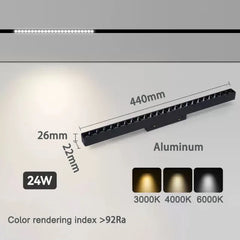 Modern Recessed Magnetic Track Lights LED Spotlight Fixtures Living Room Without Main Light Lighting Rail Magnet System