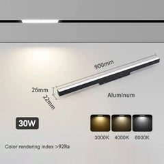 Modern Recessed Magnetic Track Lights LED Spotlight Fixtures Living Room Without Main Light Lighting Rail Magnet System