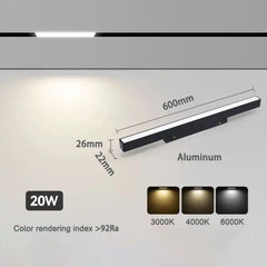 Modern Recessed Magnetic Track Lights LED Spotlight Fixtures Living Room Without Main Light Lighting Rail Magnet System