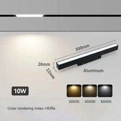Modern Recessed Magnetic Track Lights LED Spotlight Fixtures Living Room Without Main Light Lighting Rail Magnet System