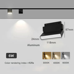 Modern Recessed Magnetic Track Lights LED Spotlight Fixtures Living Room Without Main Light Lighting Rail Magnet System