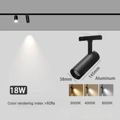 Modern Recessed Magnetic Track Lights LED Spotlight Fixtures Living Room Without Main Light Lighting Rail Magnet System