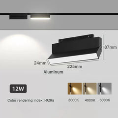 Modern Recessed Magnetic Track Lights LED Spotlight Fixtures Living Room Without Main Light Lighting Rail Magnet System