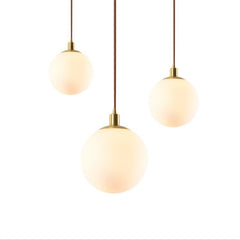 Chandelier Bedroom Bedside Glass Round Spherical Lamps