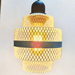 Metal Hollow Diamond-shaped Network Ceiling Lamp Cover Shell
