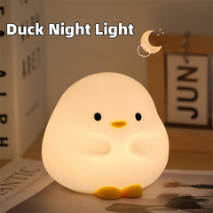 Cute Silicone Duck Night Light