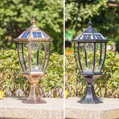 Solar Pillar Lamp Outdoor Courtyard