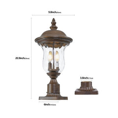 Vintage Outdoor Light Pole Lights, Waterproof Garden Patio Lights, Walkway & Driveway Lighting
