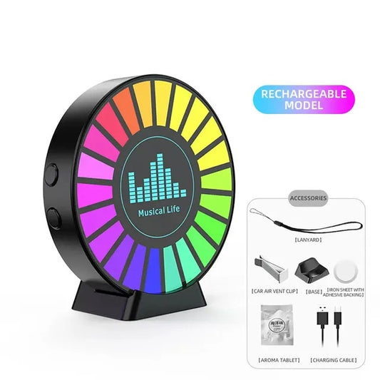 LED музикален контрол на звука, ритъм лампа, RGB автомобилна амбиентна светлина, регулируема автомобилна лента за автомобили, семейно парти 