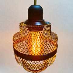 Metal Hollow Diamond-shaped Network Ceiling Lamp Cover Shell