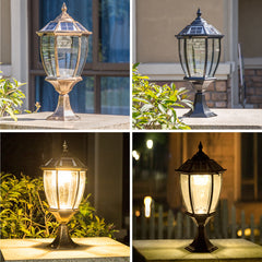 Solar Pillar Lamp Outdoor Courtyard