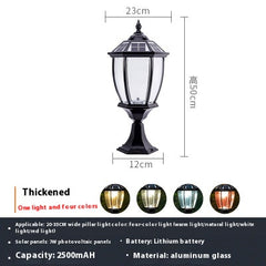 Solar Pillar Lamp Outdoor Courtyard