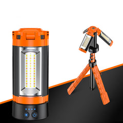 Multifunctional Folding Charging Camping Lantern With Bracket Flashlight
